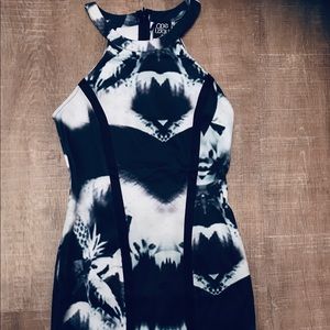 Cute black and white Midi Dress